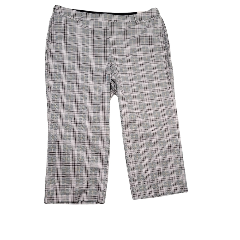 Lane Bryant The Perfect Drape Straight Plaid Dress Pants Size 28S NWT Office